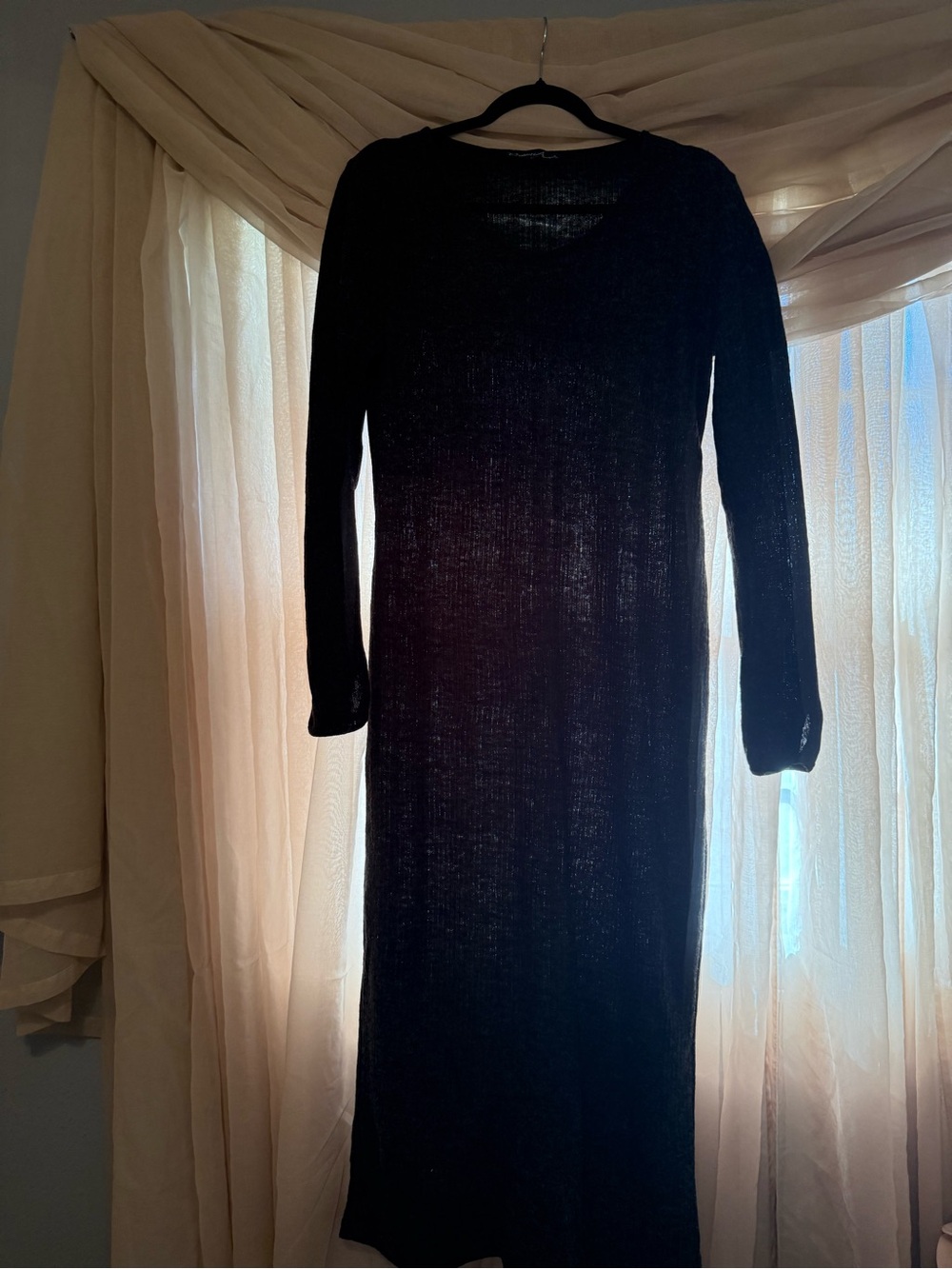 Pretty Angel gray Long Sleeve sweater Maxi Dress